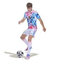 adidas x BAPE Maillot de Foot Bleu Rose Blanc