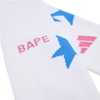 adidas x BAPE Chaussettes de Foot Blanc Rose Bleu