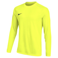 Maillot De Football À Manches Longues Nike Dri-FIT Park VIII Pour Enfants, Jaune Néon, Noir
