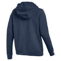 Pull à capuche en polaire Nike Park 26 pour femmes, bleu foncé et blanc