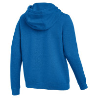 Pull à capuche en polaire Nike Park 26 pour femmes, bleu et blanc