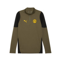 PUMA Borussia Dortmund Haut d'Entraînement 1/4 Zip 2025-2026 Vert Olive Noir