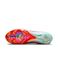 Nike Zoom Mercurial Superfly 10 Kerr Elite Gazon Naturel Chaussures de Foot (FG) Jaune Clair Rose Turquoise