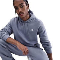 Sweat à capuche polaire Nike Sportswear Club violet clair blanc