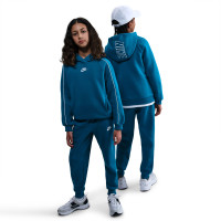 Nike Club Fleece Sportswear Trainingspak Hooded Kids Donkerblauw Wit