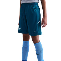 Nike Kylian Mbappé Academy Trainingsbroekje Kids Blauwgroen Lichtblauw