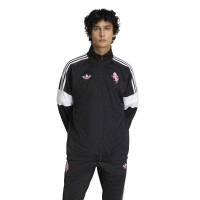 Survêtement adidas Juventus Lifestyler entièrement zippé noir blanc rose