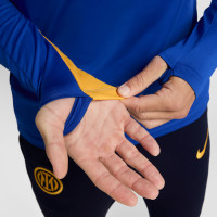 Nike Inter Milan Strike Trainingstrui 1/4-Zip 2024-2025 Blauw Goud