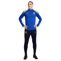 Nike Inter Milan Strike Survêtement 1/4-Zip 2024-2025 Bleu Bleu Foncé Doré