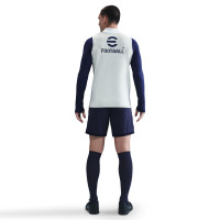 Nike Inter Milan Strike Trainingstrui 1/4-Zip 2025-2026 Lichtgrijs Donkerblauw Wit