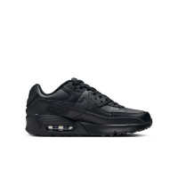 Baskets Nike Air Max 90 en cuir pour enfants, noires