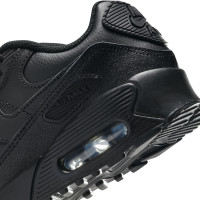 Baskets Nike Air Max 90 en cuir pour enfants, noires