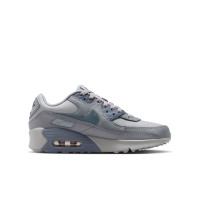 Baskets Nike Air Max 90 en cuir pour enfants gris bleu