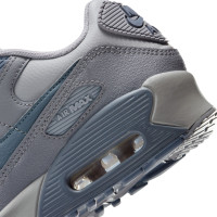 Baskets Nike Air Max 90 en cuir pour enfants gris bleu
