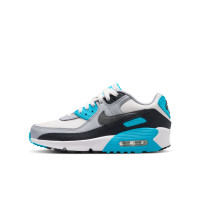 Nike Air Max 90 Leather Sneakers Kids Lichtgrijs Donkergrijs Blauw
