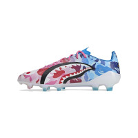 adidas F50 BAPE Elite Gazon Naturel Chaussures de Foot (FG) Rose Blanc Bleu
