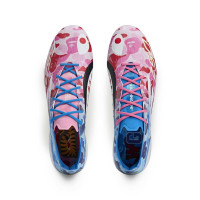 adidas F50 BAPE Elite Gazon Naturel Chaussures de Foot (FG) Rose Blanc Bleu