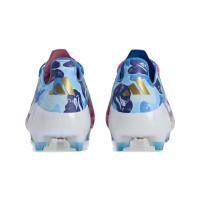 adidas F50 BAPE Elite Gazon Naturel Chaussures de Foot (FG) Rose Blanc Bleu
