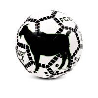 Ballon de football de rue Touzani FC Street GOAT Taille 5 blanc noir