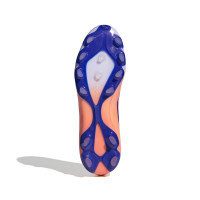 adidas F50 Pro Gazon Naturel Artificiel Chaussures de Foot (MG) Orange Bleu Blanc