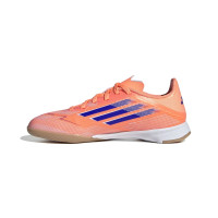 adidas F50 League Chaussures de Foot en Salle (IN) Enfants Orange Bleu Blanc