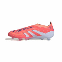 adidas Predator Elite Sans Lacets Gazon Naturel Chaussures de Foot (FG) Orange Blanc Bleu