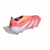 adidas Predator Elite Sans Lacets Gazon Naturel Chaussures de Foot (FG) Orange Blanc Bleu