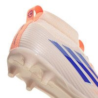 adidas F50 Sparkfusion League Gazon Naturel Artificiel Chaussures de Foot (MG) Enfants Orange Bleu