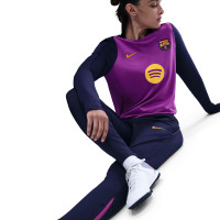 Nike FC Barcelona Strike Trainingspak 2025-2026 Dames Felpaars Donkerblauw Goud