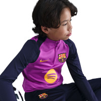 Nike FC Barcelona Strike Trainingspak 1/4-Zip 2025-2026 Kids Felpaars Donkerblauw Goud