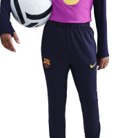 Nike FC Barcelona Strike Trainingspak 1/4-Zip 2025-2026 Kids Felpaars Donkerblauw Goud