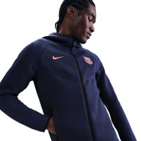 Nike FC Barcelone Tech Fleece Gilet 2025-2026 Bleu Foncé Orange