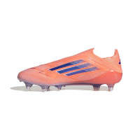 adidas F50 Elite Sans Lacets Crampons Vissés Chaussures de Foot (SG) Orange Bleu Blanc