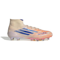 adidas F50 Sparkfusion Elite Gazon Naturel Artificiel Chaussures de Foot (MG) Femmes Orange Bleu