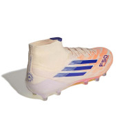 adidas F50 Sparkfusion Elite Gazon Naturel Artificiel Chaussures de Foot (MG) Femmes Orange Bleu