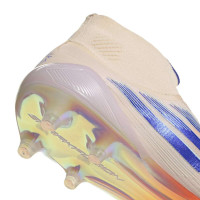 adidas F50 Sparkfusion Elite Gazon Naturel Artificiel Chaussures de Foot (MG) Femmes Orange Bleu