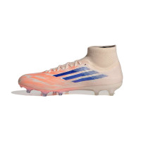 adidas F50 Sparkfusion Pro Gazon Naturel Artificiel Chaussures de Foot (MG) Femmes Orange Bleu