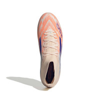 adidas F50 Sparkfusion Pro Gazon Naturel Artificiel Chaussures de Foot (MG) Femmes Orange Bleu