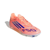 adidas F50 League Gras / Kunstgras Voetbalschoenen (MG) Oranje Blauw Wit