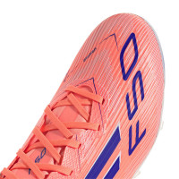 adidas F50 League Gras / Kunstgras Voetbalschoenen (MG) Oranje Blauw Wit