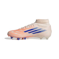 adidas F50 Sparkfusion League Gazon Naturel Artificiel Chaussures de Foot (MG) Femmes Orange Bleu