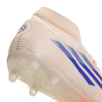 adidas F50 Sparkfusion League Gazon Naturel Artificiel Chaussures de Foot (MG) Femmes Orange Bleu