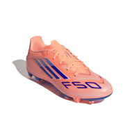 adidas F50 Club Gras / Kunstgras Voetbalschoenen (MG) Oranje Blauw Wit