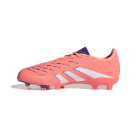 adidas Predator League Gazon Naturel Artificiel Chaussures de Foot (MG) Enfants Orange Blanc Bleu