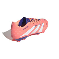 adidas Predator League Gazon Naturel Artificiel Chaussures de Foot (MG) Enfants Orange Blanc Bleu