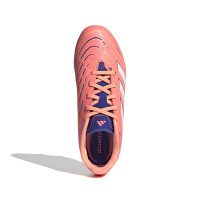 adidas Predator League Gazon Naturel Artificiel Chaussures de Foot (MG) Enfants Orange Blanc Bleu