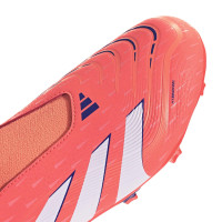 adidas Predator League Sans Lacets Gazon Naturel Artificiel Chaussures de Foot (MG) Enfants Orange Blanc Bleu