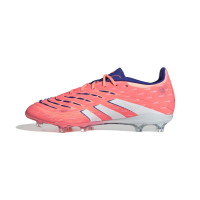 adidas Predator Elite Gazon Naturel Chaussures de Foot (FG) Enfants Orange Blanc Bleu