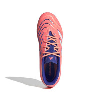 adidas Predator Elite Gazon Naturel Chaussures de Foot (FG) Enfants Orange Blanc Bleu