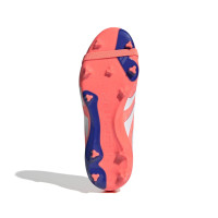 adidas Predator League FT Gazon Naturel Artificiel Chaussures de Foot (MG) Orange Blanc Bleu